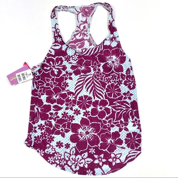 Cia Maritima jersey Beach coverup tank hibiscus - Picture 1 of 6